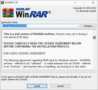 WinRAR Crackeado 7.01 Download 64 bits Português Grátis installation